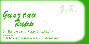 gusztav rupp business card